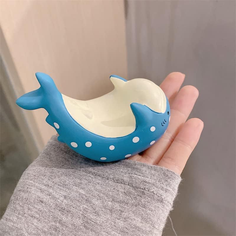 JCSMARTEC Cute Dolphin Shark Whale Phone Holder, Resin Funny Creative Animal Desk Phone Stand Mount Free Your Hands Lovely Office Decor (Whale Design) - Image 5